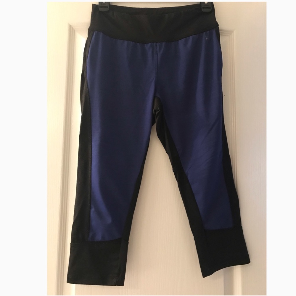 Purple and Black Athletic Capris